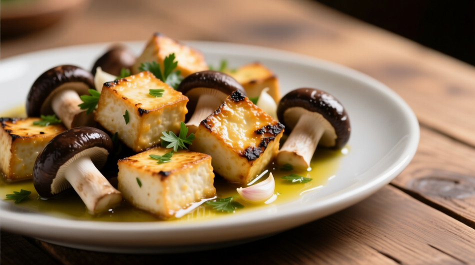 Tofu sauté aux champignons shiitake : une symphonie de saveurs umami Tofu sauté aux champignons shiitake : une symphonie de saveurs umami